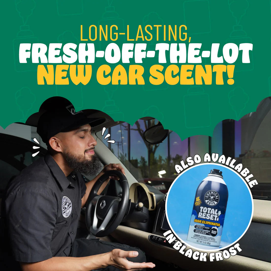 Chemical Guys Black Frost Reset Odor Eliminator - Air Con Bomb