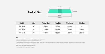 ShineMate Green Foam Pad 6" - Super Heavy (7" Face)