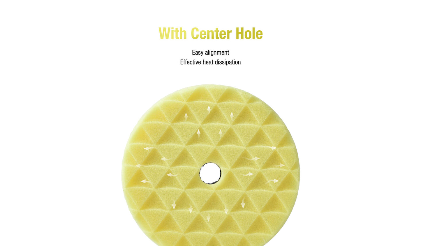 ShineMate Yellow Foam Pad 6" - Heavy (7" Face)