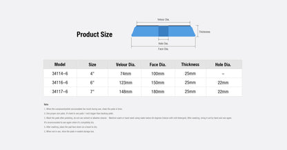 ShineMate Blue Foam Pad 3" - Medium (4" Face)