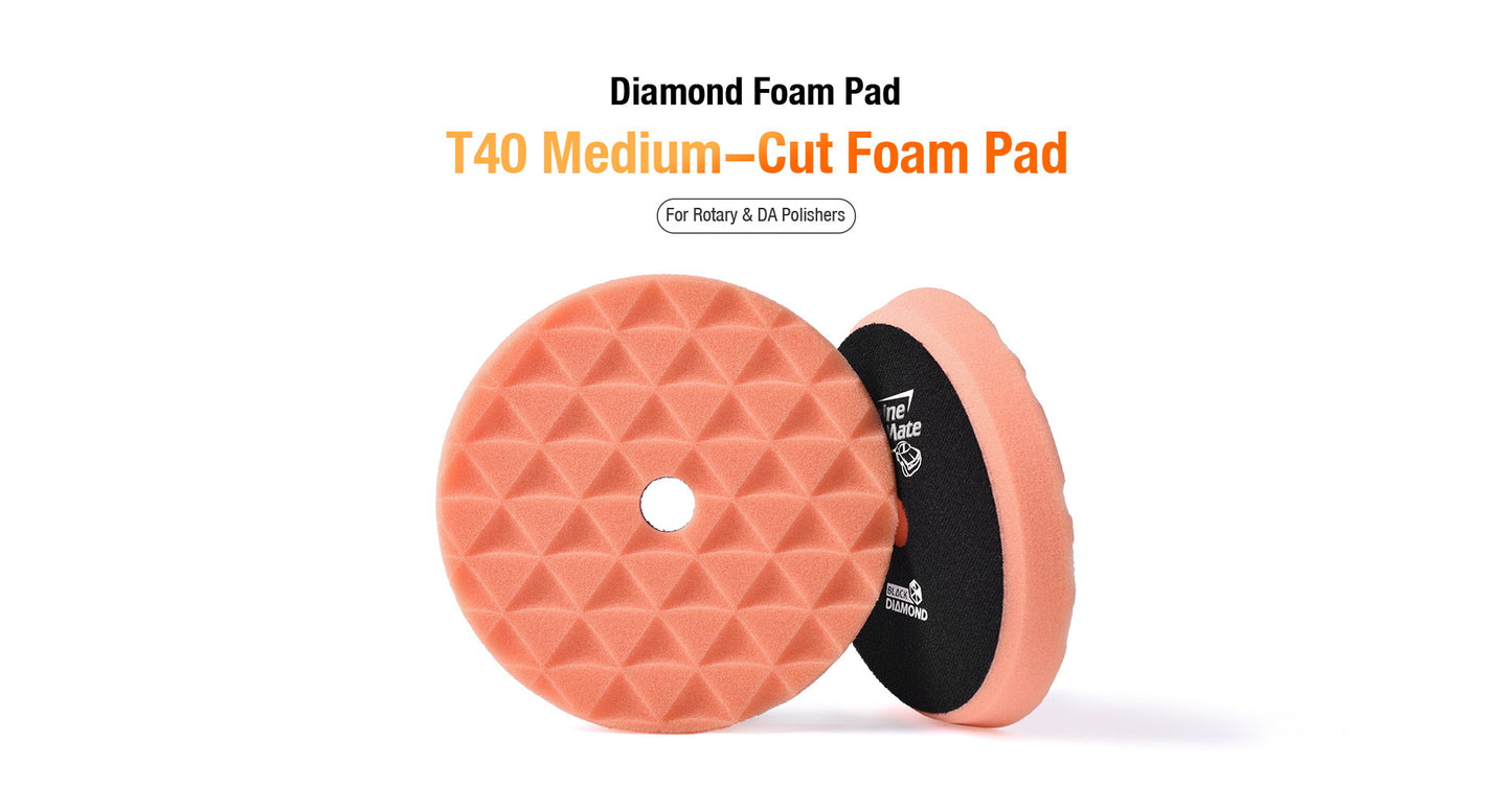 ShineMate Orange Foam Pad 5" - Light (6" Face)