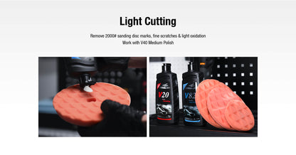 ShineMate Orange Foam Pad 5" - Light (6" Face)