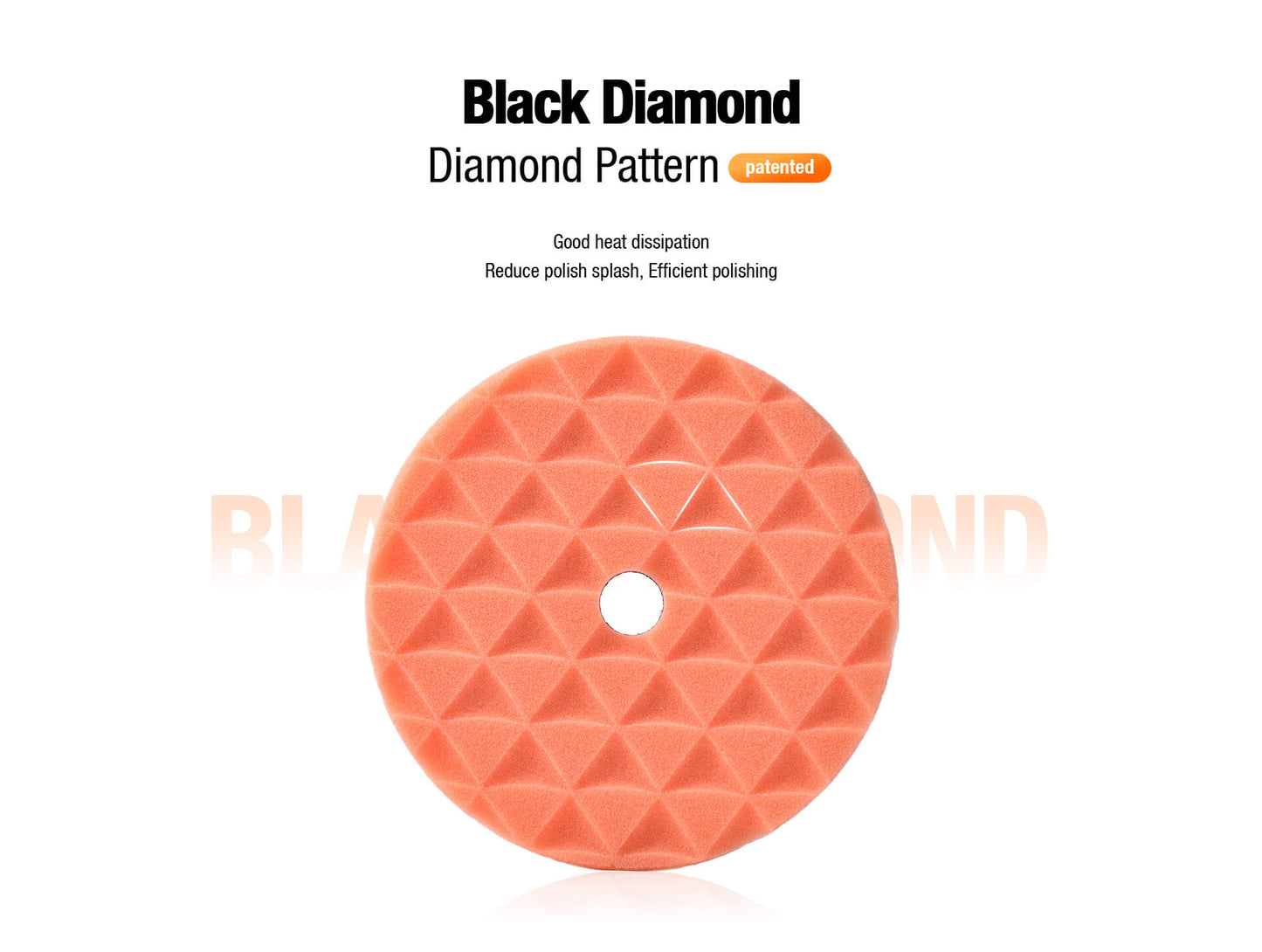 ShineMate Orange Foam Pad 5" - Light (6" Face)