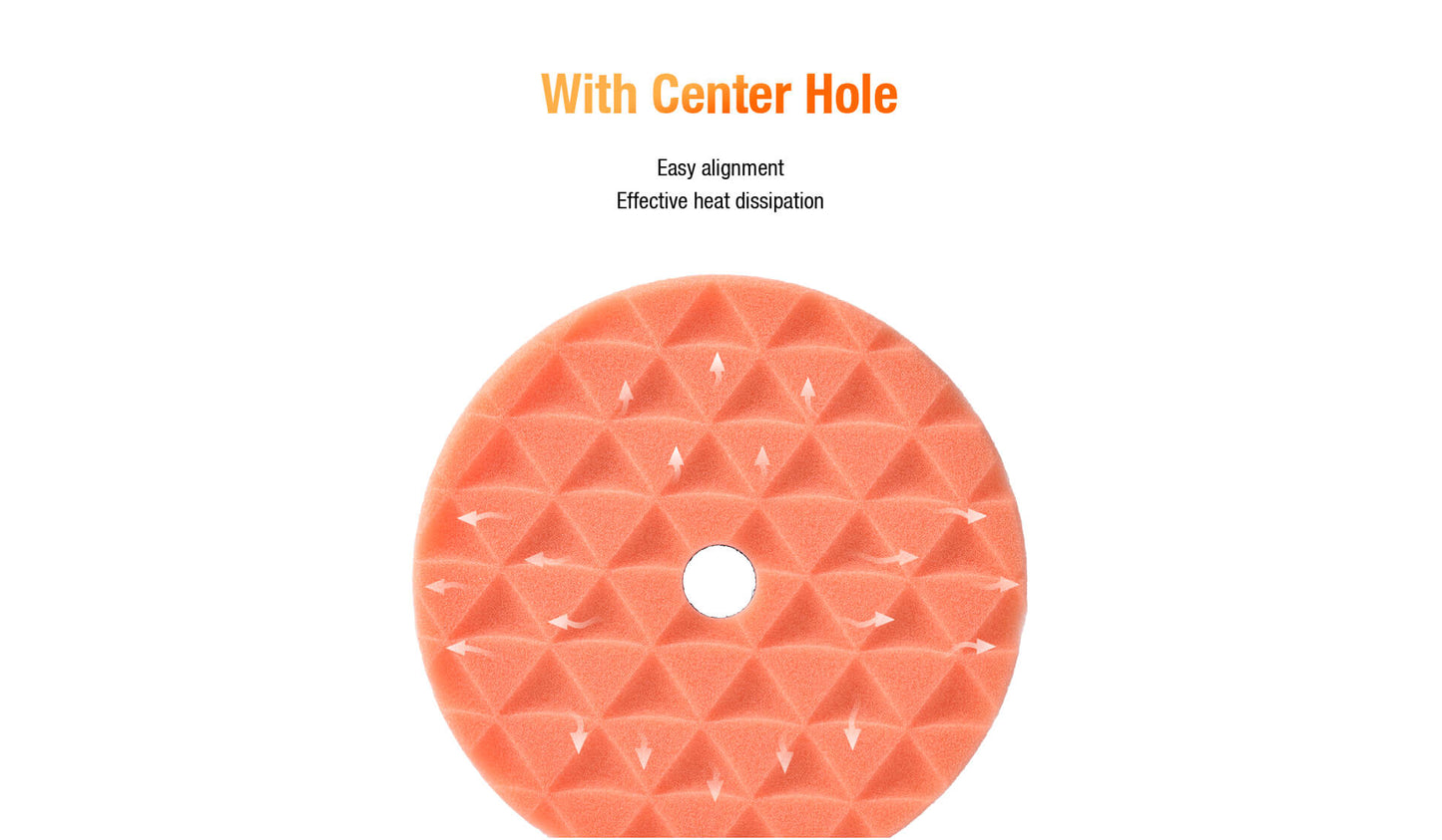 ShineMate Orange Foam Pad 5" - Light (6" Face)