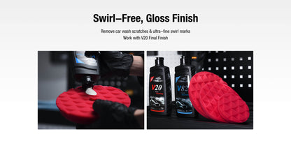 ShineMate Red Foam Pad 6" - Finishing (7" Face)