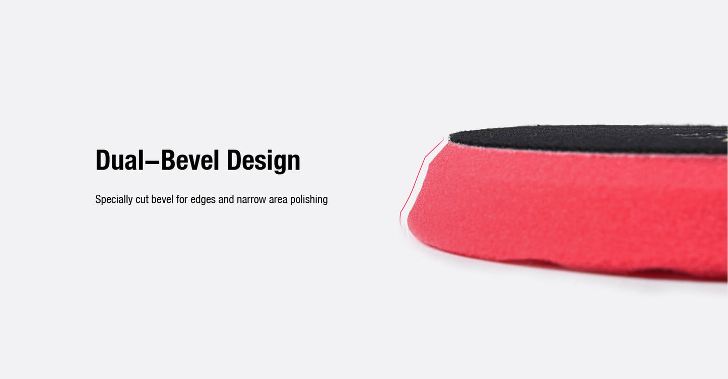 ShineMate Red Foam Pad 6" - Finishing (7" Face)
