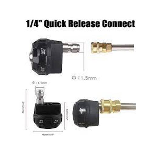 CleanerCar 6 in 1 Adjustable Water Spray Nozzle for Stubby Gun