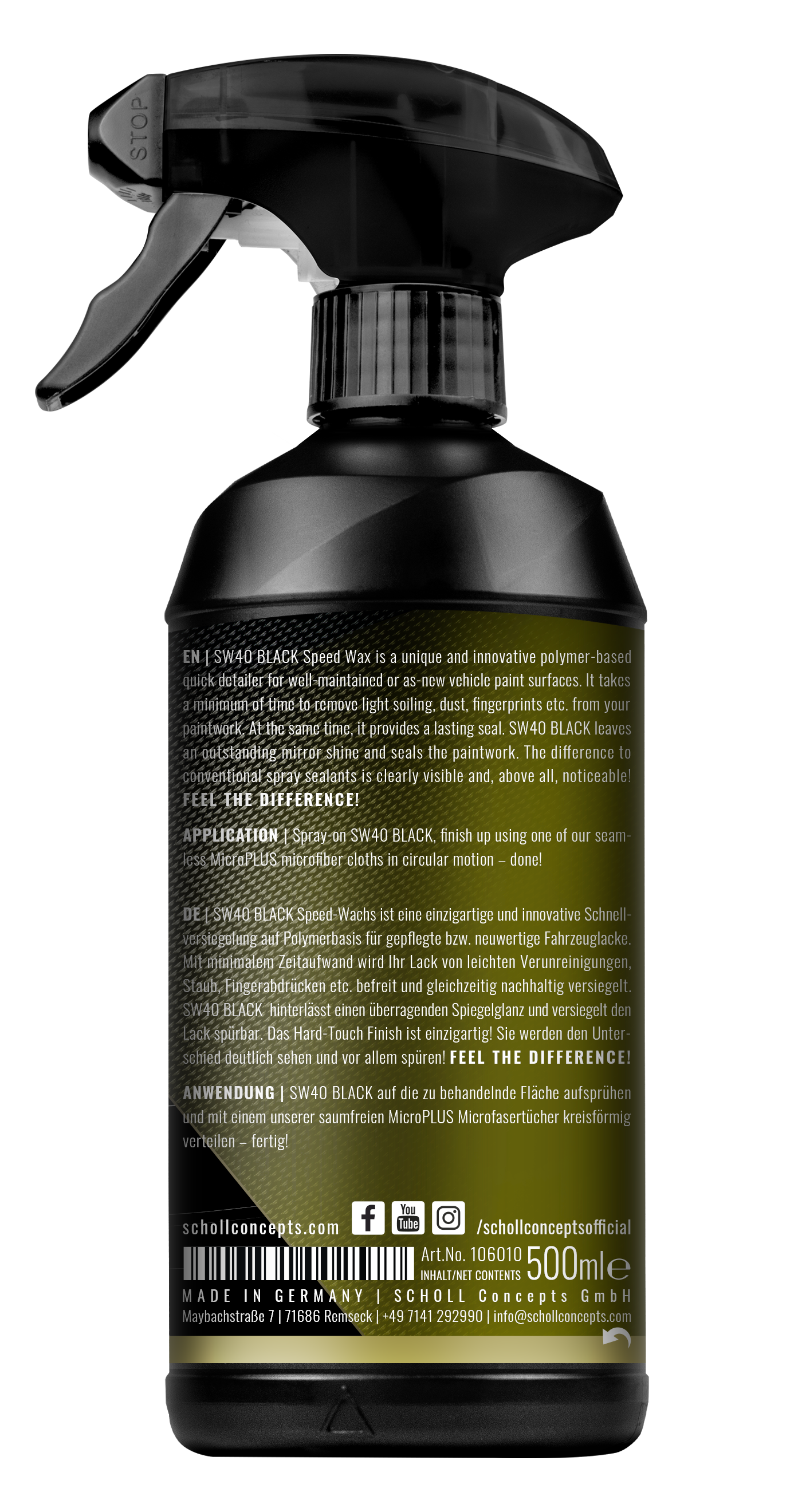 Scholl SW40 Black Speedwax 500ml