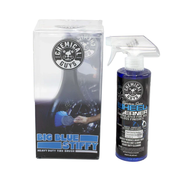 Chemical Guys Signature Series Wheel Cleaner & Big Blue Stiffy Brush Kit