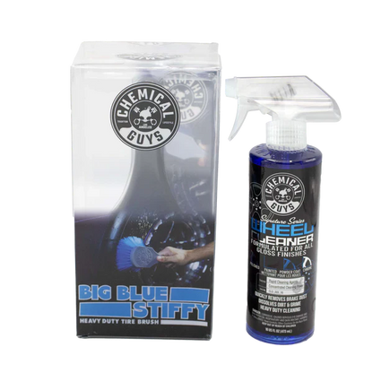 Chemical Guys Signature Series Wheel Cleaner & Big Blue Stiffy Brush Kit