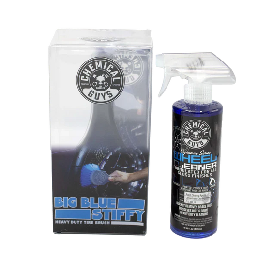 Chemical Guys Signature Series Wheel Cleaner & Big Blue Stiffy Brush Kit