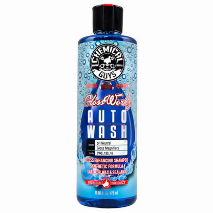 Chemical Guys Glossworkz Auto Wash Shampoo & Chenille Wash Mitt Bundle / Kit