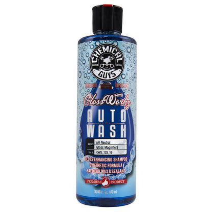 Chemical Guys Glossworks - Auto Wash Gloss Booster & Paintwork Cleanser 473ml (16oz)