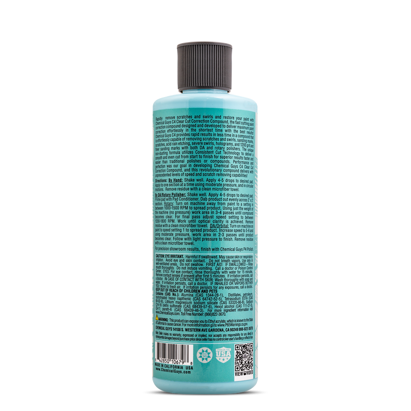 Chemical Guys C4 Clear Cut Correction Compound 473ml (16oz)