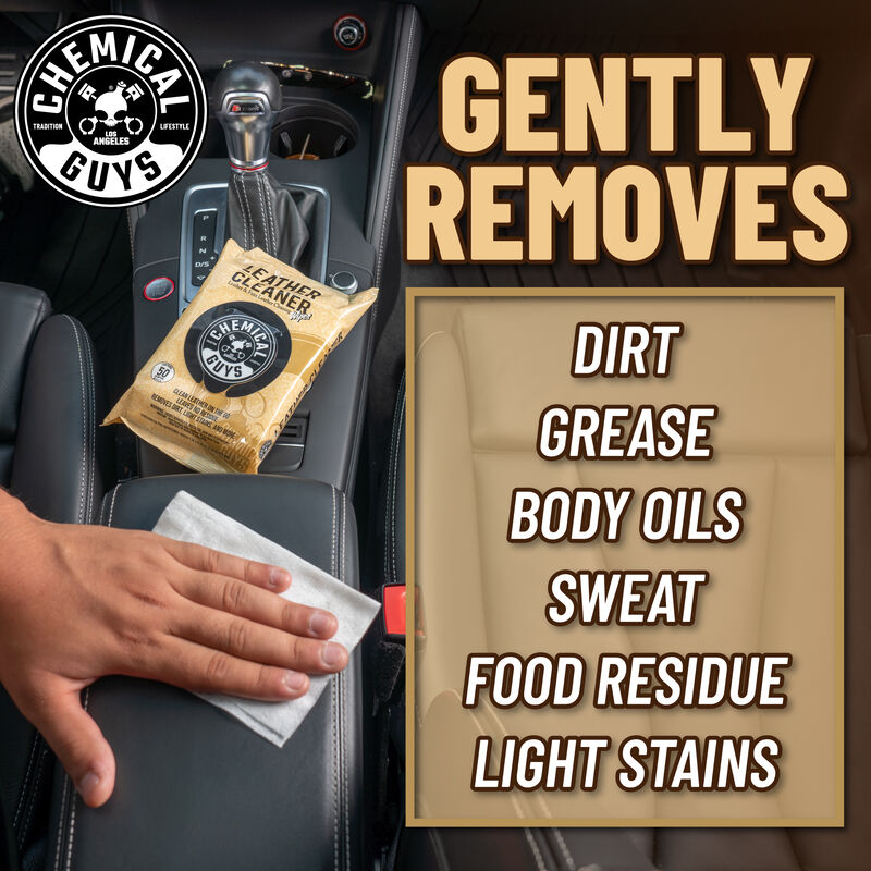Chemical Guys Leather Cleaner Wipe 50pk