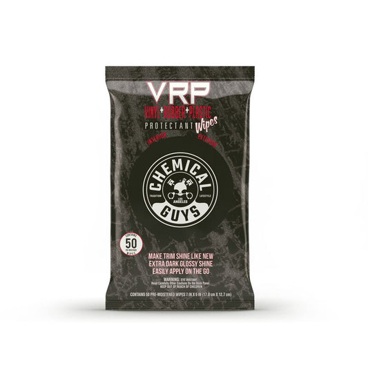 Chemical Guys VRP Vinyl, Rubber, Plastic Shine & Protectant Wipe 50pk