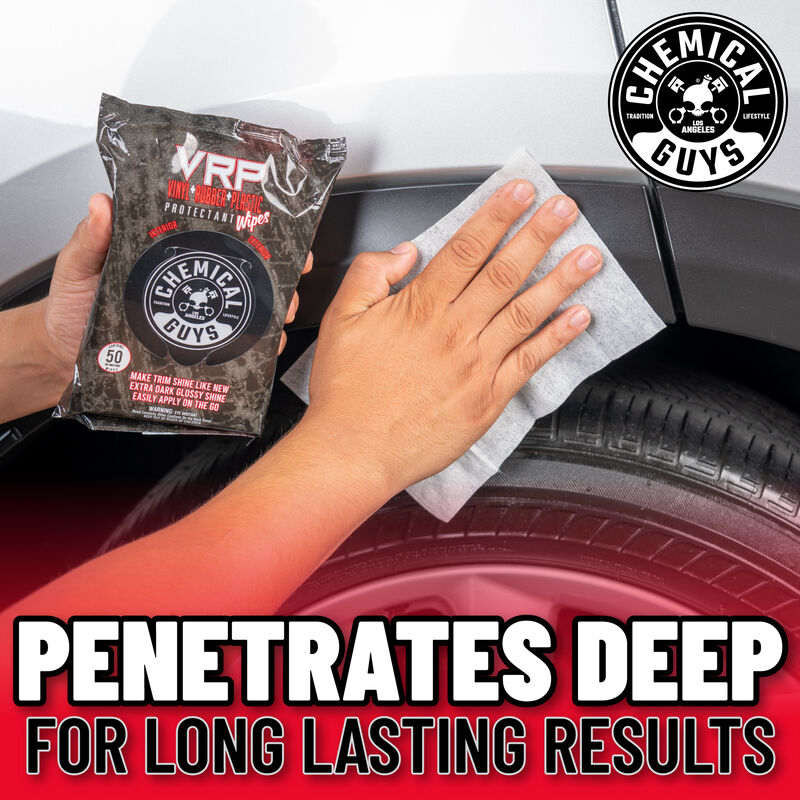 Chemical Guys VRP Vinyl, Rubber, Plastic Shine & Protectant Wipe 50pk