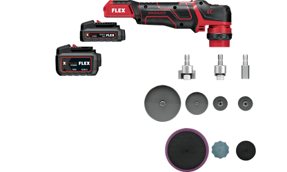 Flex PXE 80 12-EC Cordless Mini Polisher Kit - NEW Version 12 Volt