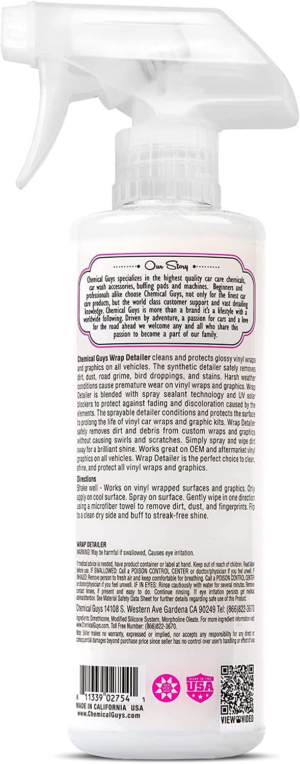Chemical Guys Wrap Detailer Gloss Enhancer & Protectant 473ml (16oz)