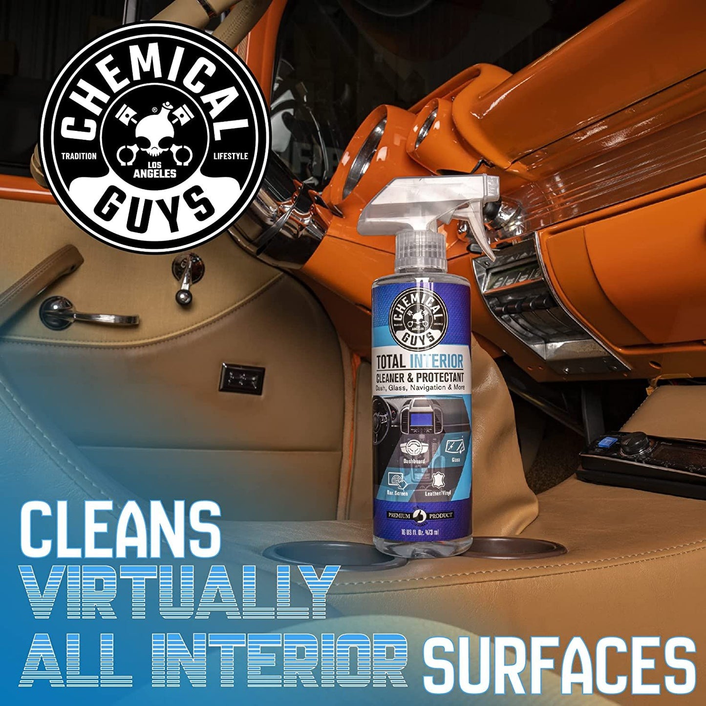 Chemical Guys Total Interior Cleaner & Protectant New Car Smell 473ml (16oz) NEW
