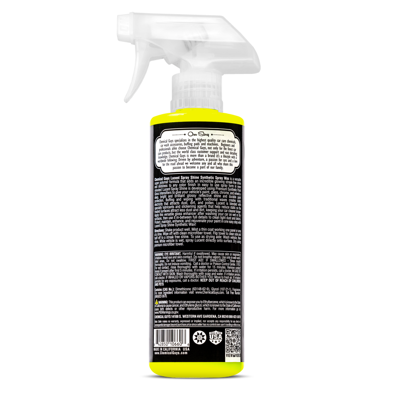 Chemical Guys Lucent Spray Shine Synthetic Spray Wax 473ml (16oz)