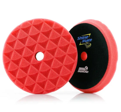ShineMate Red Foam Pad 6" - Finishing (7" Face)